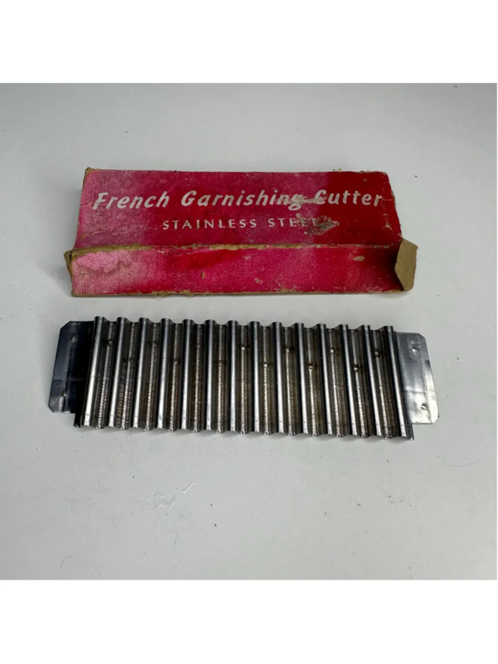 Vintage MCM Stainless Steel French Garnishing Cutter Kitchen Gadget w Box